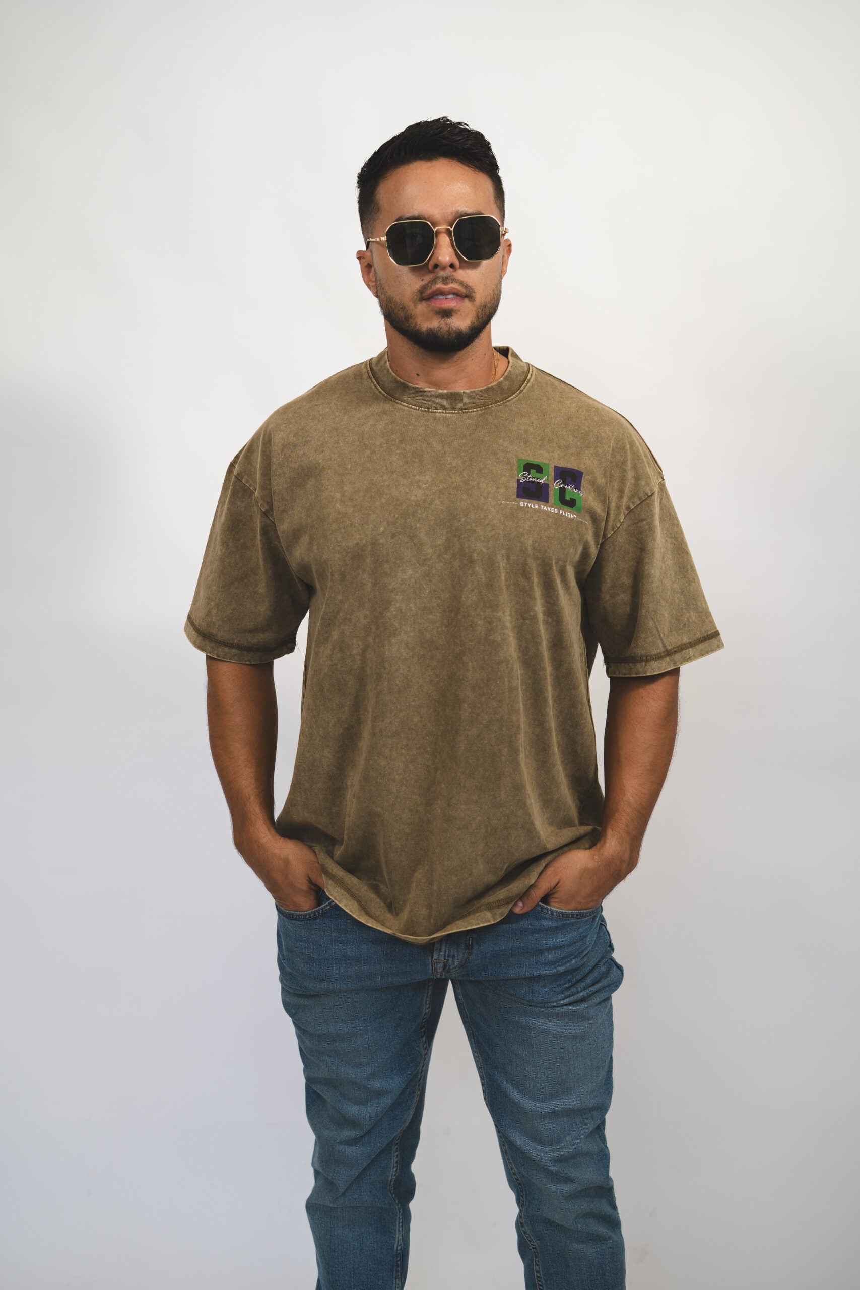 Signature Logo Oversized Acid Wash Tee 10