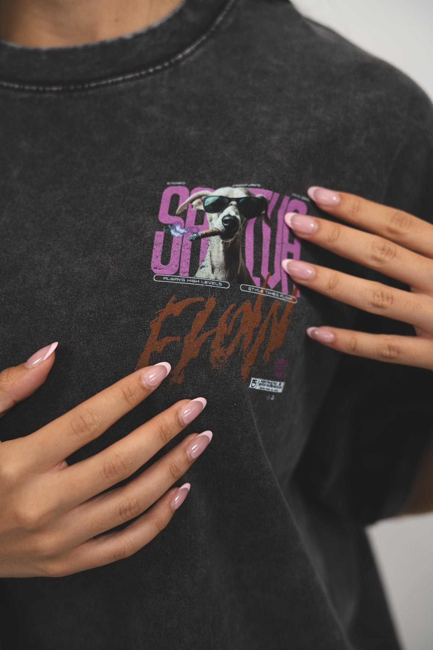 Sativa Flow Oversized Acid Washed Tee