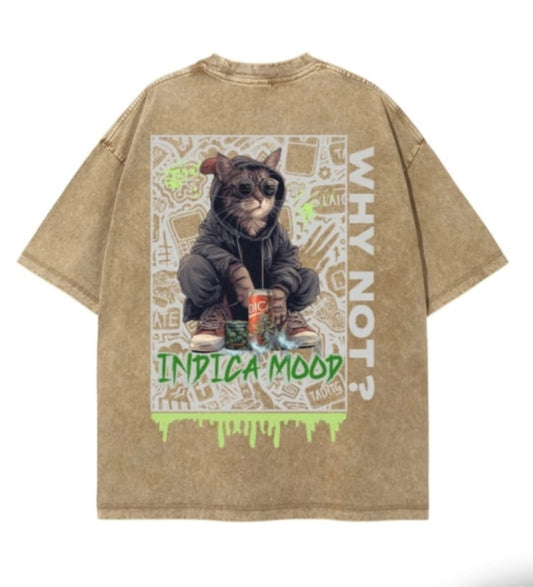 "SOLD OUT" Indi Cat Oversized Acid Wash Tee
