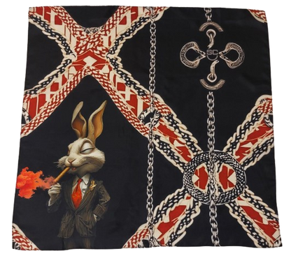Chill Bunny 100% Silk Twill Bandana