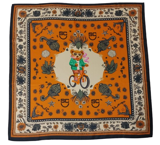 High Roller 100% Silk Twill Bandana