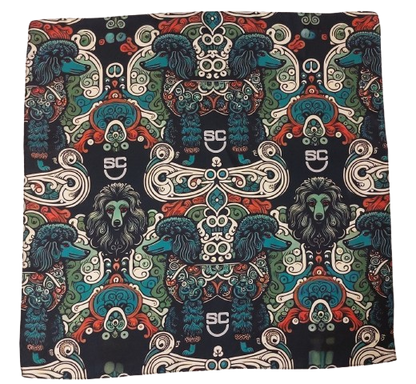 Poodle Trip 100% Silk Twill Bandana