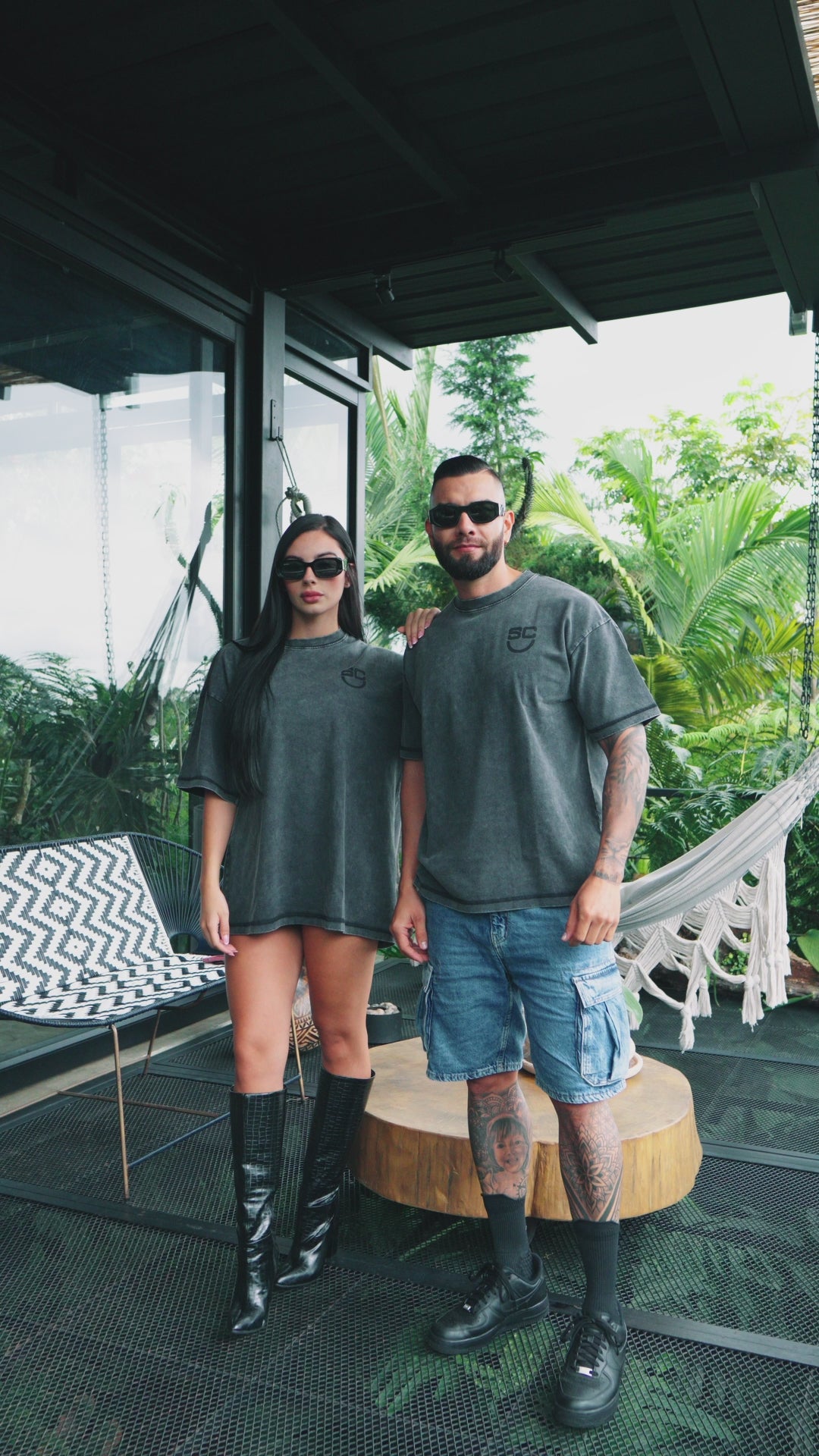 Stoned cesar Oversized Acid Wash Tee