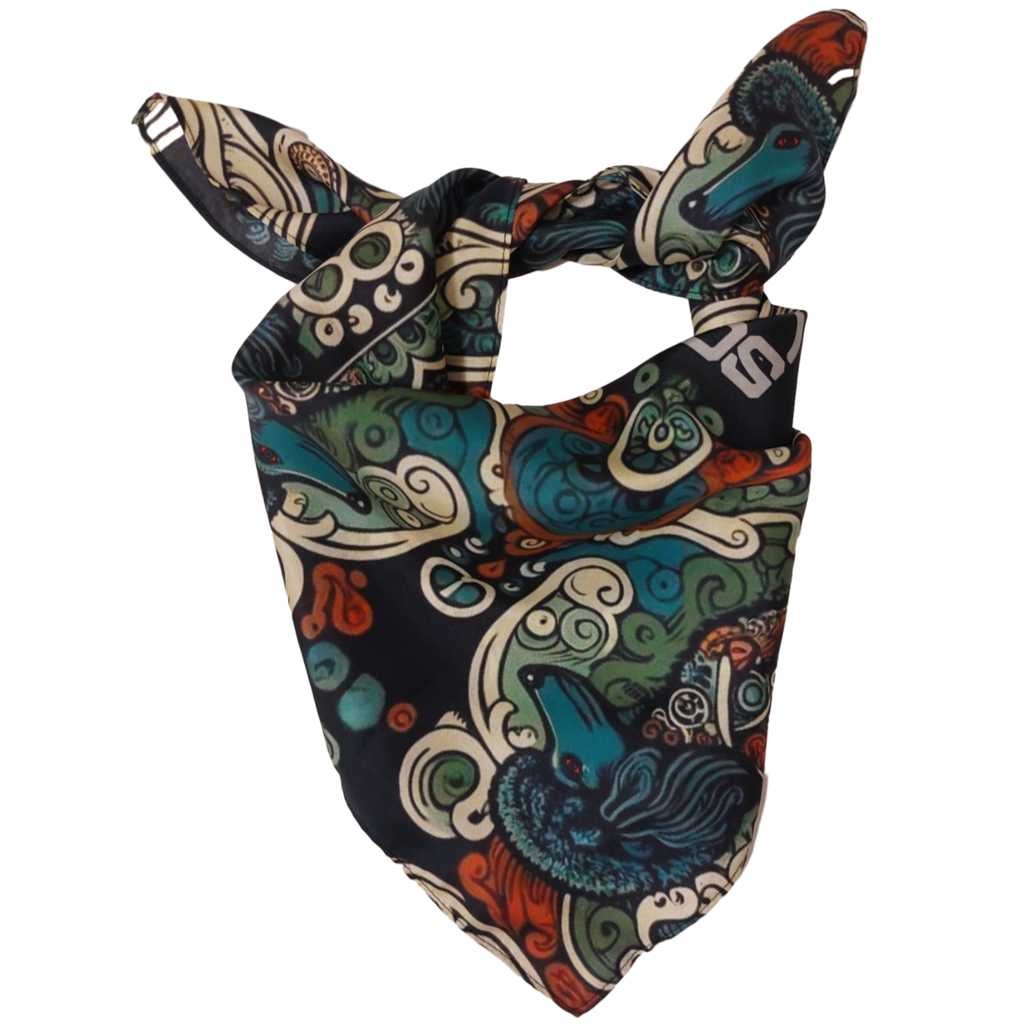 Poodle Trip 100% Silk Twill Bandana
