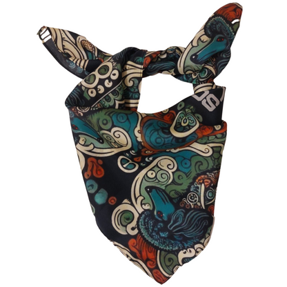 Poodle Trip 100% Silk Twill Bandana